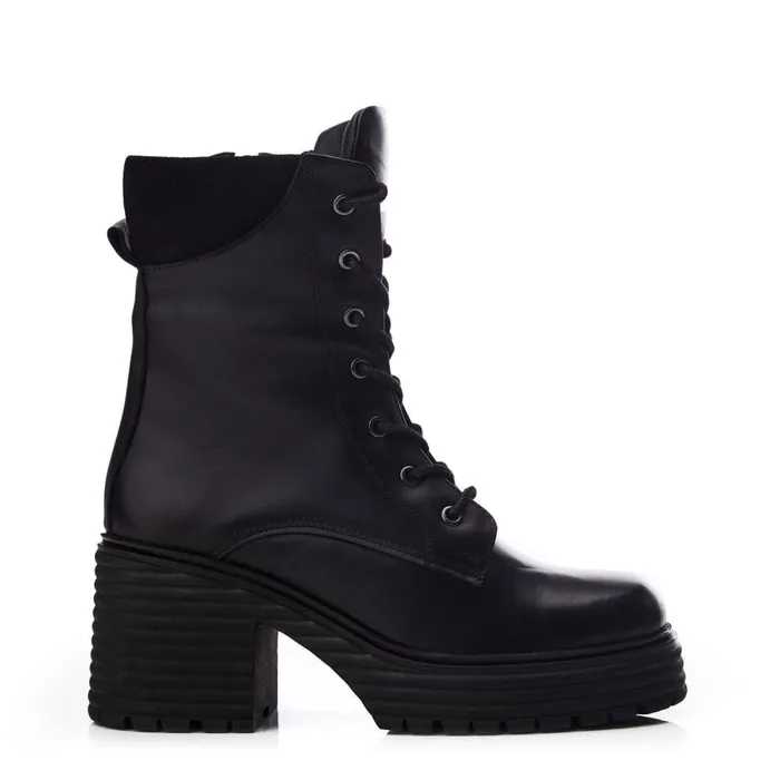 Heeled And Wedge Boots Women Moda In Pelle Shoon Sh Arenal Black Leather