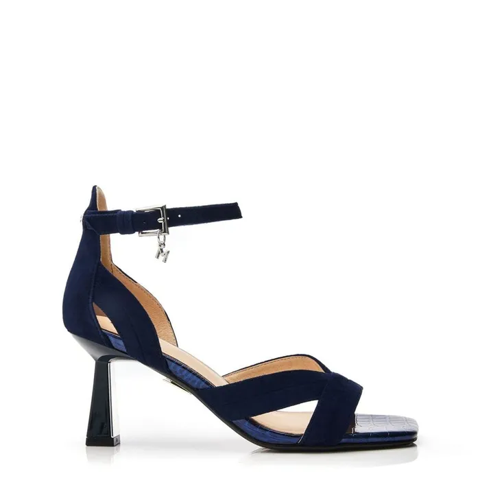 Heeled Sandals Women Moda In Pelle Livelia Navy Suede