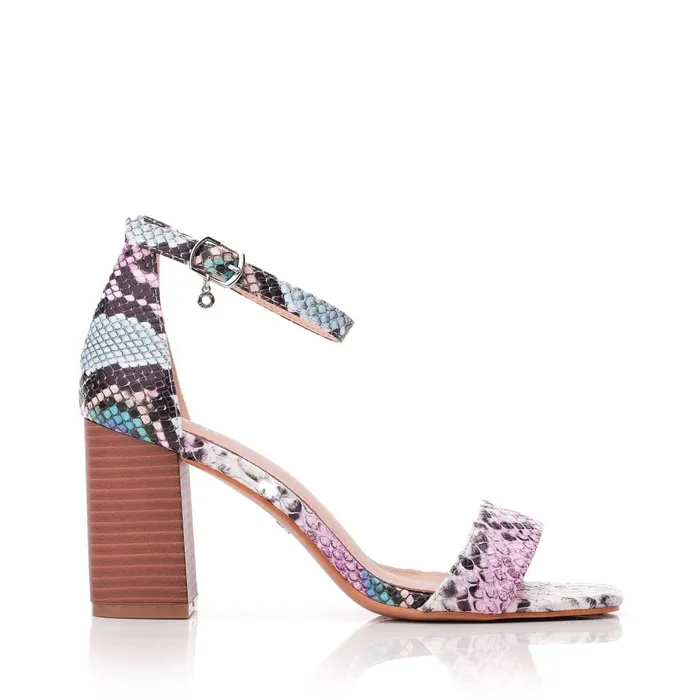 Heeled Sandals Women Moda In Pelle Meesha Cameo Snake Print