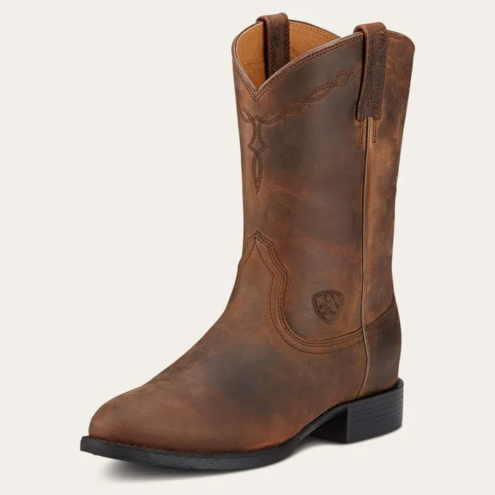Heritage Roper Western Boot Distressed Brown Women Ariat Western Boots