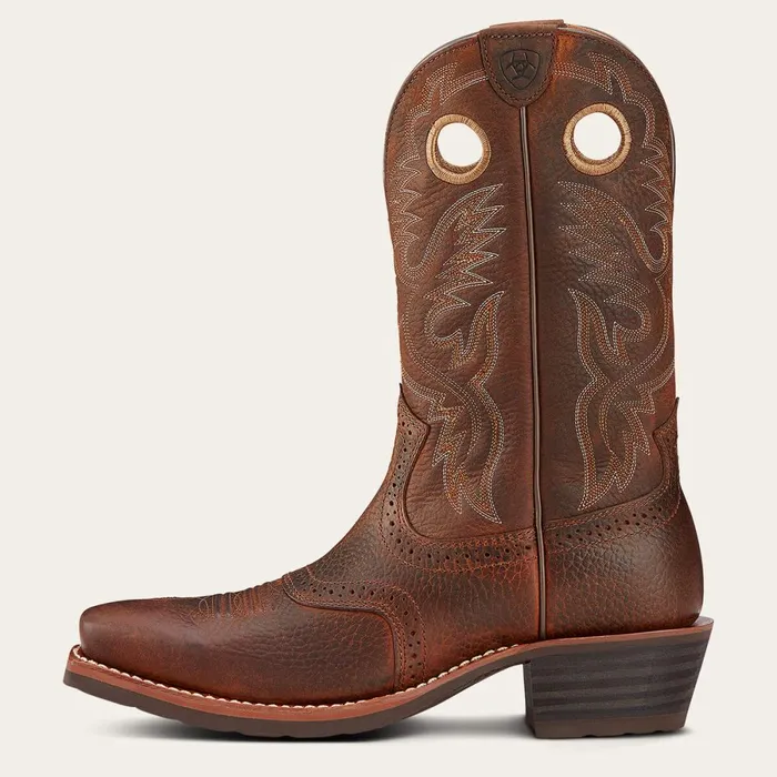 Heritage Roughstock Western Boot Brown Oiled Rowdy Men Ariat Western Boots