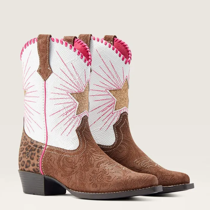Heritage Star Western Boot Brown Floral Emboss Kids Ariat Big Kids039 Footwear Heritage Star Western Boot Brown Floral Emboss Kids Ariat Big Kids039 Footwear