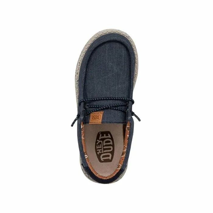 Hey Dude Big Kids Wally Youth Washed Canvas Navy 8211 Kids Hey Dude Big Kids Wally Youth Washed Canvas Navy 8211 Kids