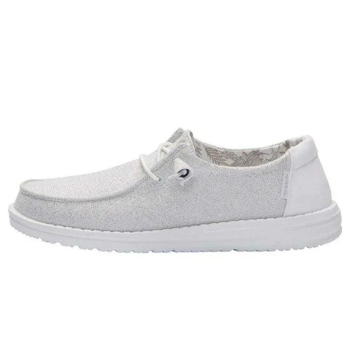 Hey Dude Wendy Wendy Stretch Sparkling White 8211 Women