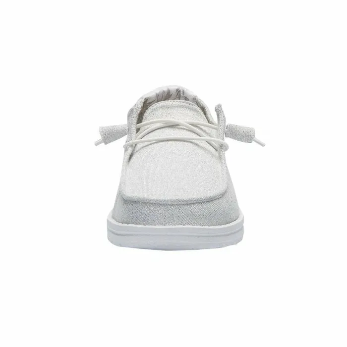 Hey Dude Wendy Wendy Stretch Sparkling White 8211 Women Hey Dude Wendy Wendy Stretch Sparkling White 8211 Women