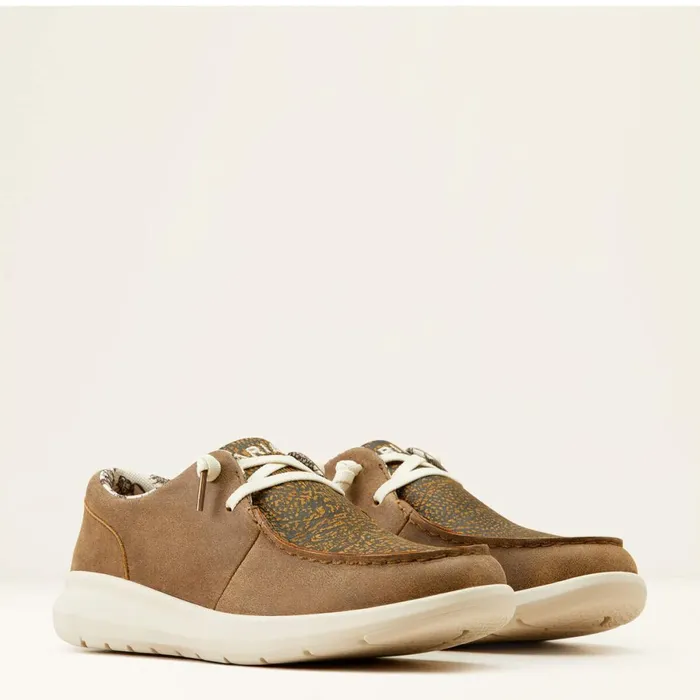 Hilo Brown Bomberdistressed Hide Emboss Women Ariat Shoes and Sneakers