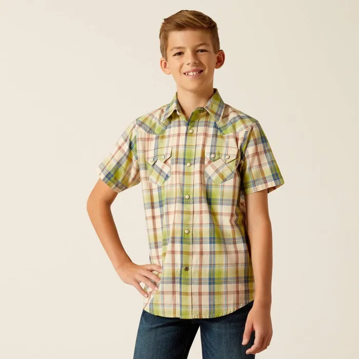 Hinston Retro Fit Shirt Sandshell Kids Ariat Button Down Shirts