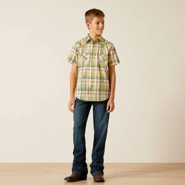 Hinston Retro Fit Shirt Sandshell Kids Ariat Button Down Shirts Hinston Retro Fit Shirt Sandshell Kids Ariat Button Down Shirts