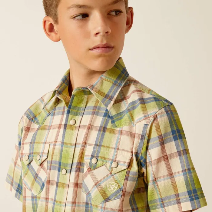 Hinston Retro Fit Shirt Sandshell Kids Ariat Button Down Shirts Hinston Retro Fit Shirt Sandshell Kids Ariat Button Down Shirts