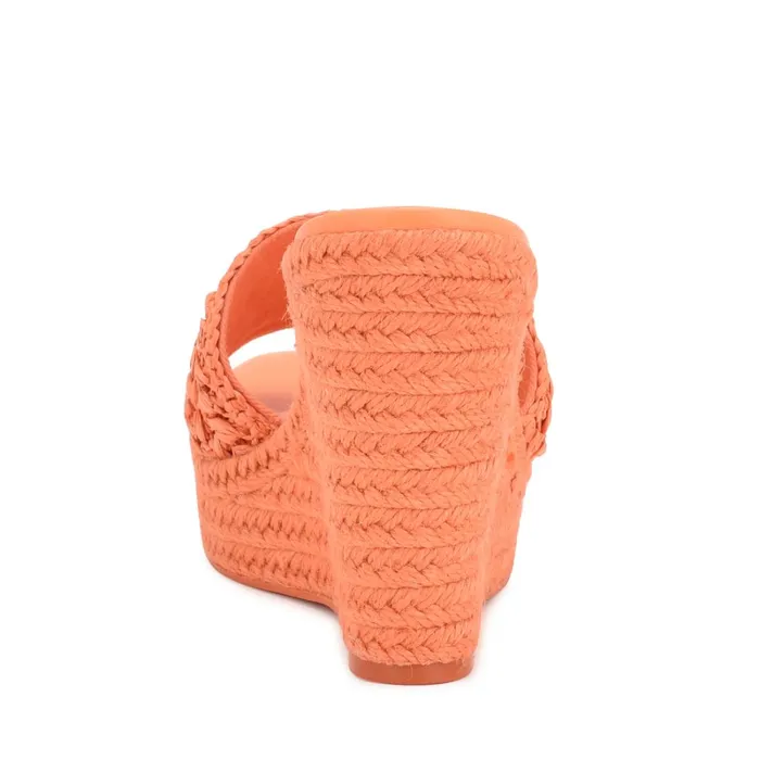 Holand Espadrille Wedge Sandals Orange Women Nine West Sandals