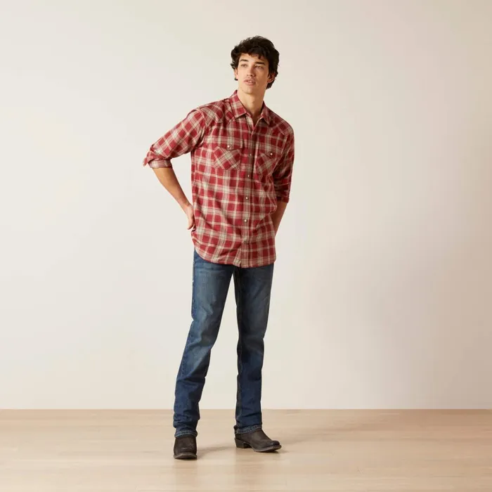 Holton Retro Fit Shirt Rosewood Men Ariat Button Down Shirts Holton Retro Fit Shirt Rosewood Men Ariat Button Down Shirts