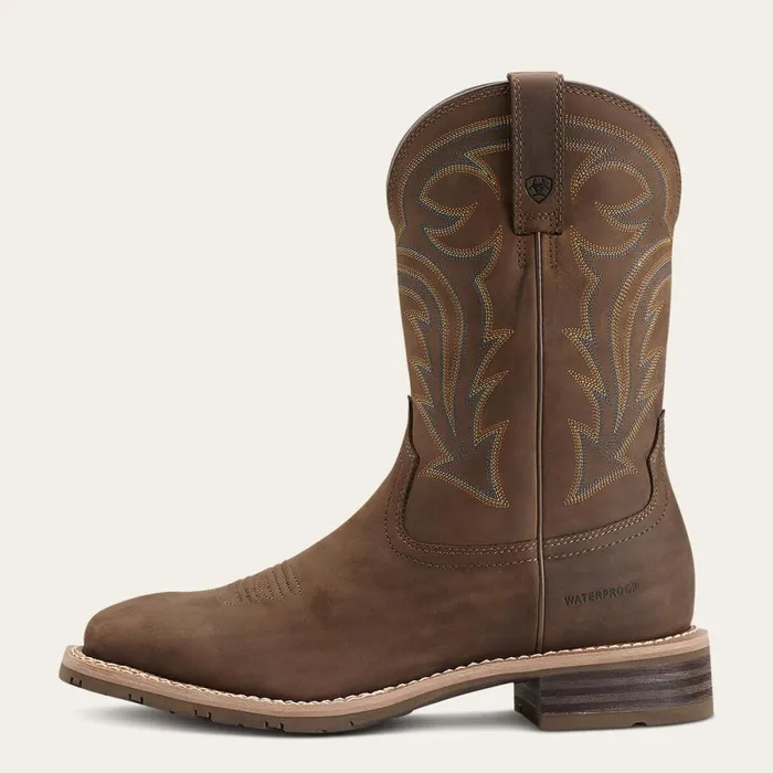 Hybrid Rancher Waterproof Western Boot Oily Distressed Brown Men Ariat Western Boots