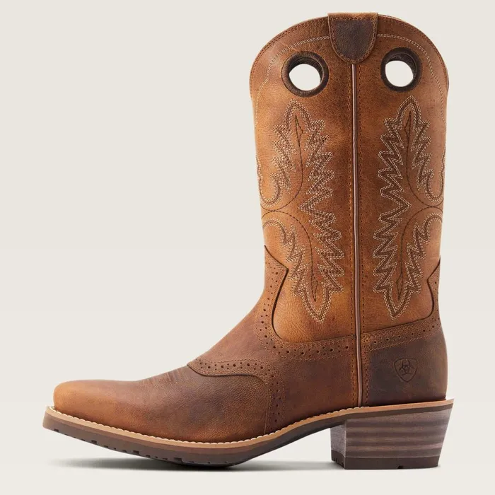 Hybrid Roughstock Square Toe Cowboy Boot Sorrel Crunch Men Ariat Western Boots Hybrid Roughstock Square Toe Cowboy Boot Sorrel Crunch Men Ariat Western Boots