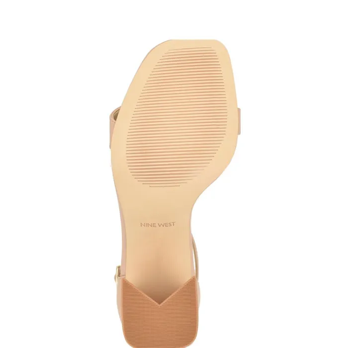 Ilea Ankle Strap Sandals Natural Women Nine West Heeled