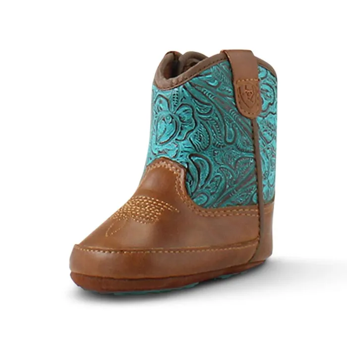 Infant Lil039 Stompers Round Up Boot Brownfeathertan Kids Ariat Baby Boots