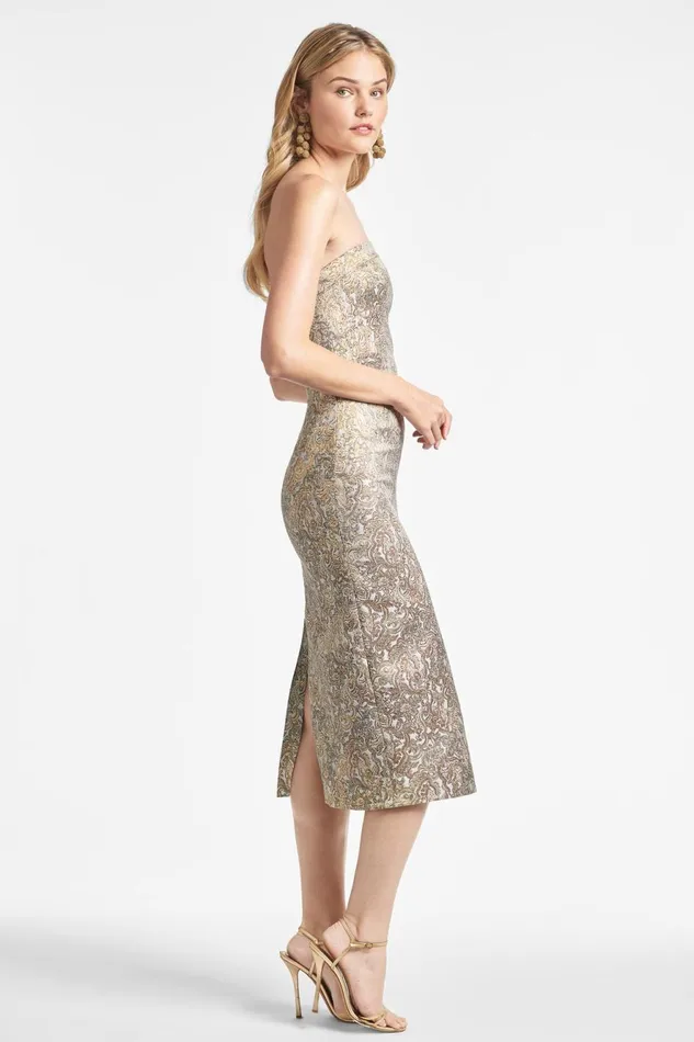 Isa Dress 8211 Gilded Floral Women Sachin and Babi Strapless