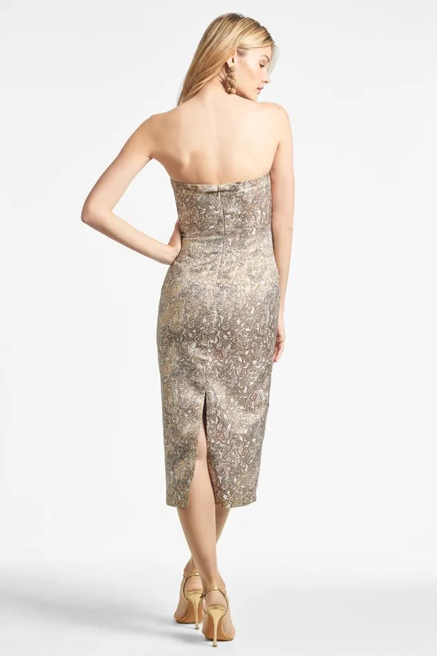 Isa Dress 8211 Gilded Floral Women Sachin and Babi Strapless