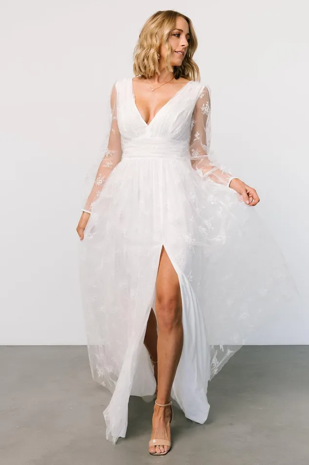 Isabelle Tulle Maxi Dress White Women Baltic Born Bridal