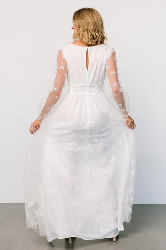 Isabelle Tulle Maxi Dress White Women Baltic Born Bridal Isabelle Tulle Maxi Dress White Women Baltic Born Bridal
