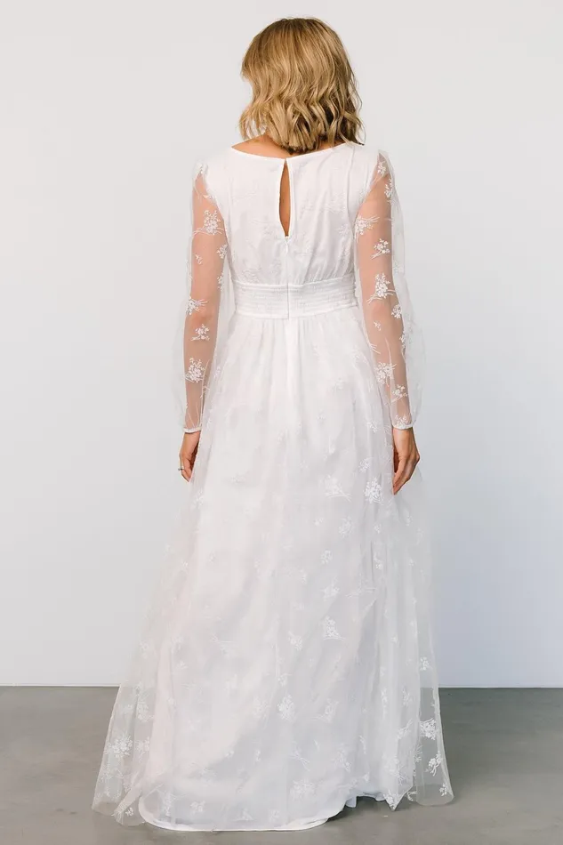 Isabelle Tulle Maxi Dress White Women Baltic Born Bridal Isabelle Tulle Maxi Dress White Women Baltic Born Bridal
