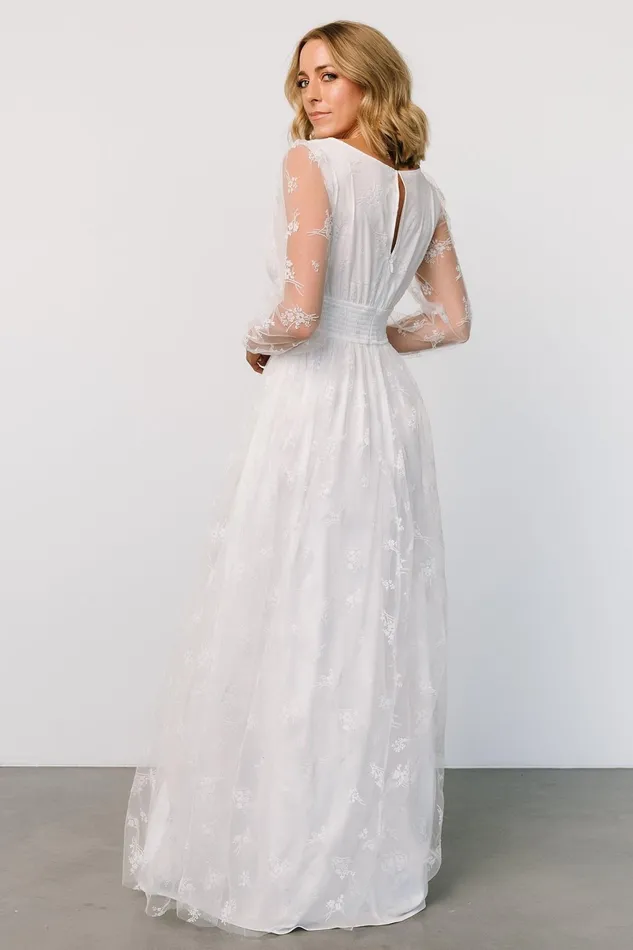 Isabelle Tulle Maxi Dress White Women Baltic Born Bridal Isabelle Tulle Maxi Dress White Women Baltic Born Bridal