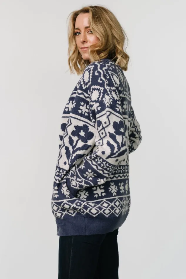 Jackson Oversized Cardigan Slate Print Women Baltic Born Cardigans Jackson Oversized Cardigan Slate Print Women Baltic Born Cardigans
