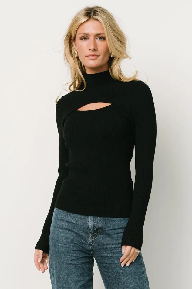Jamie Cut Out Top Black Women Baltic Born Blouses Shirts