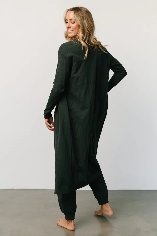 Janae Jumpsuit Cardigan Set Dark Green Women Baltic Born Cardigans