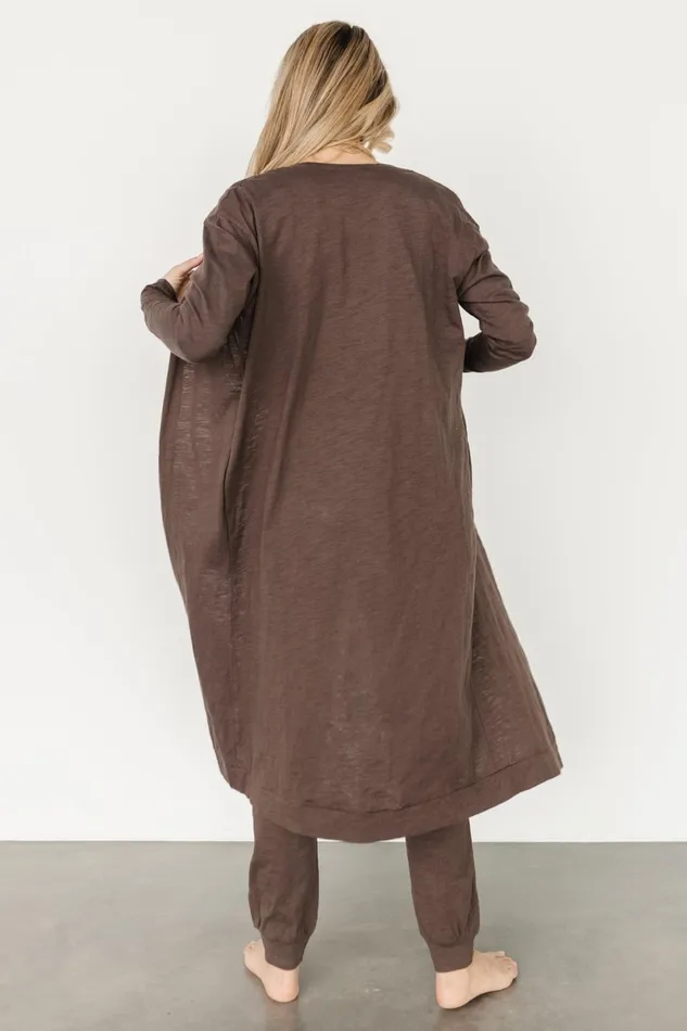 Janae Jumpsuit Cardigan Set Mocha Women Baltic Born Cardigans