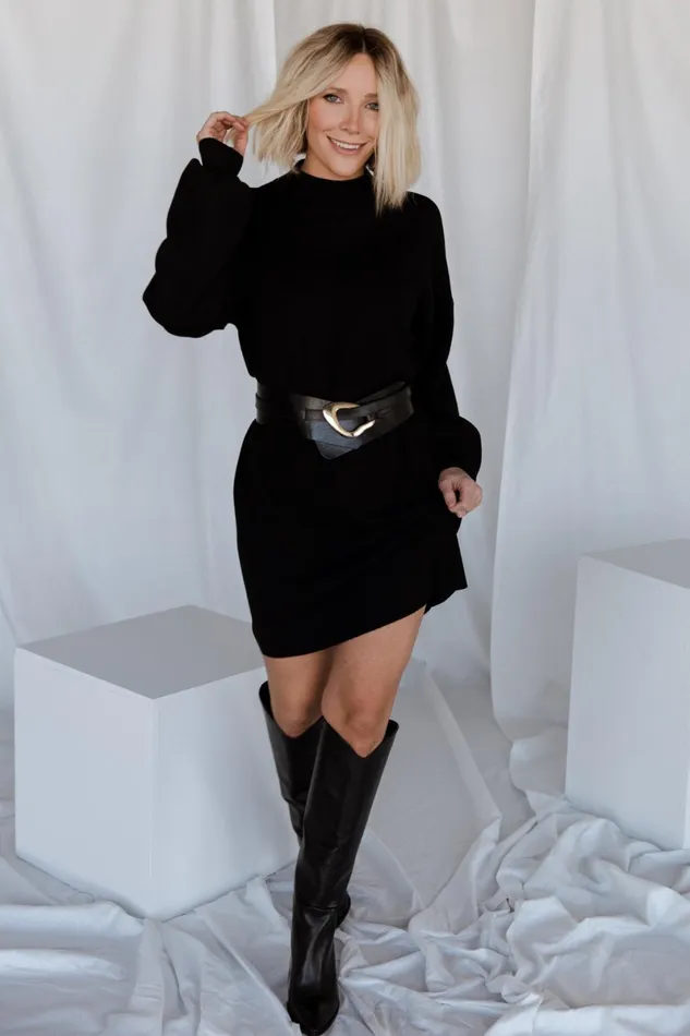 Jennings Sweater Dress Black Women Baltic Born Short Dresses