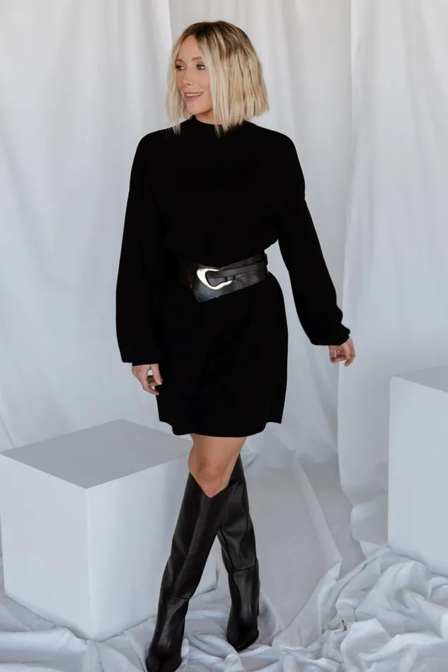 Jennings Sweater Dress Black Women Baltic Born Short Dresses Jennings Sweater Dress Black Women Baltic Born Short Dresses