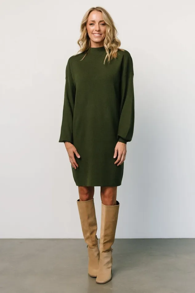 Jennings Sweater Dress Deep Olive Women Baltic Born Short Dresses Jennings Sweater Dress Deep Olive Women Baltic Born Short Dresses
