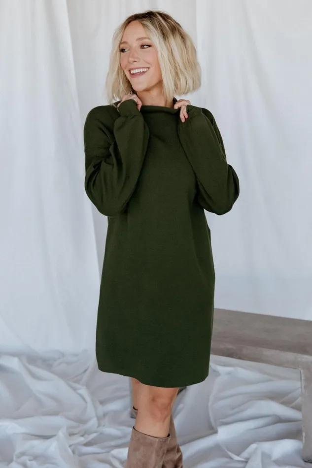 Jennings Sweater Dress Deep Olive Women Baltic Born Short Dresses Jennings Sweater Dress Deep Olive Women Baltic Born Short Dresses
