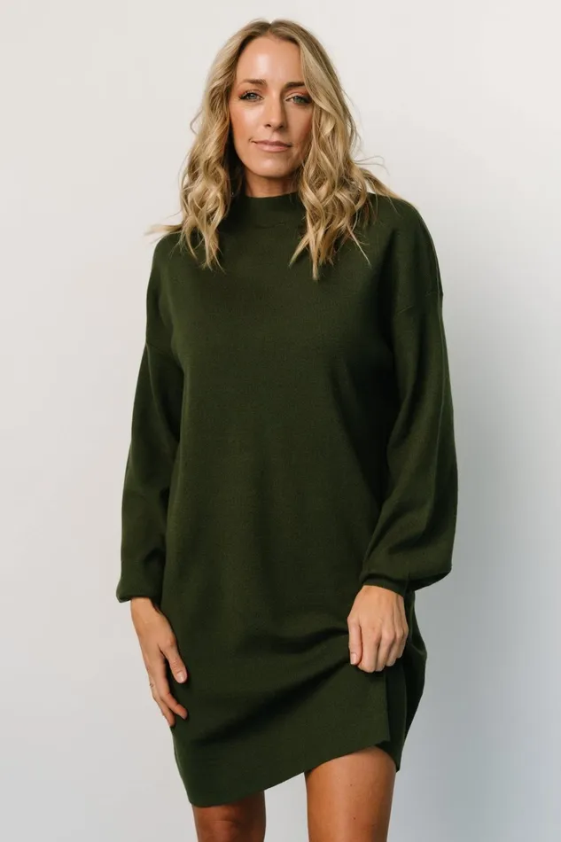 Jennings Sweater Dress Deep Olive Women Baltic Born Short Dresses Jennings Sweater Dress Deep Olive Women Baltic Born Short Dresses