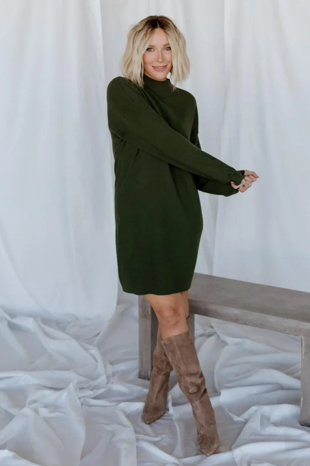 Jennings Sweater Dress Deep Olive Women Baltic Born Short Dresses Jennings Sweater Dress Deep Olive Women Baltic Born Short Dresses