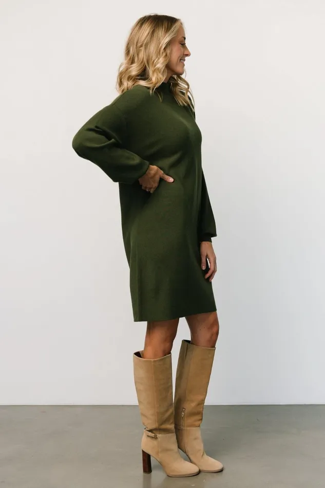 Jennings Sweater Dress Deep Olive Women Baltic Born Short Dresses Jennings Sweater Dress Deep Olive Women Baltic Born Short Dresses