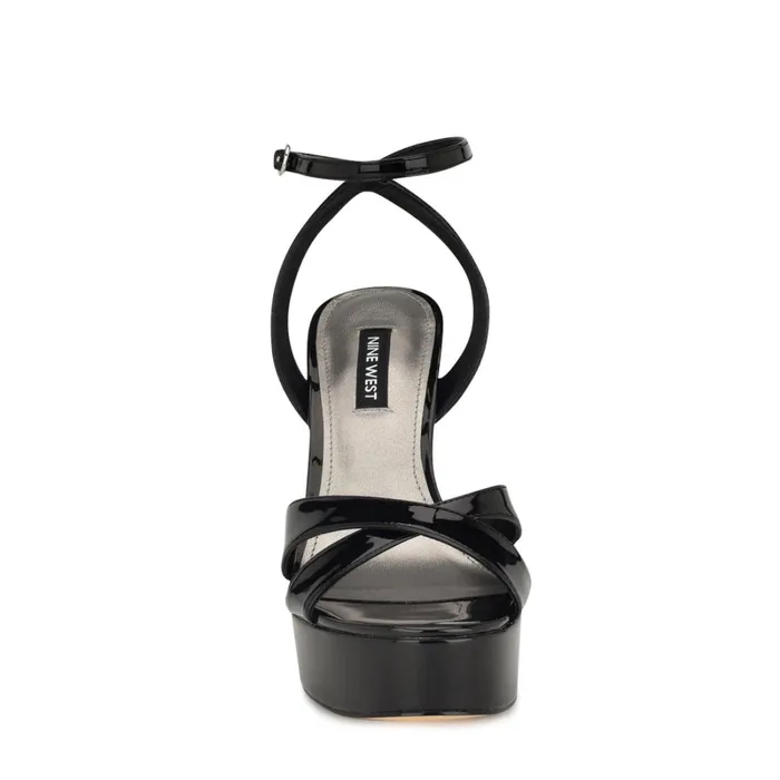 Jessie Platform Ankle Strap Sandals Black Women Nine West Heeled Jessie Platform Ankle Strap Sandals Black Women Nine West Heeled