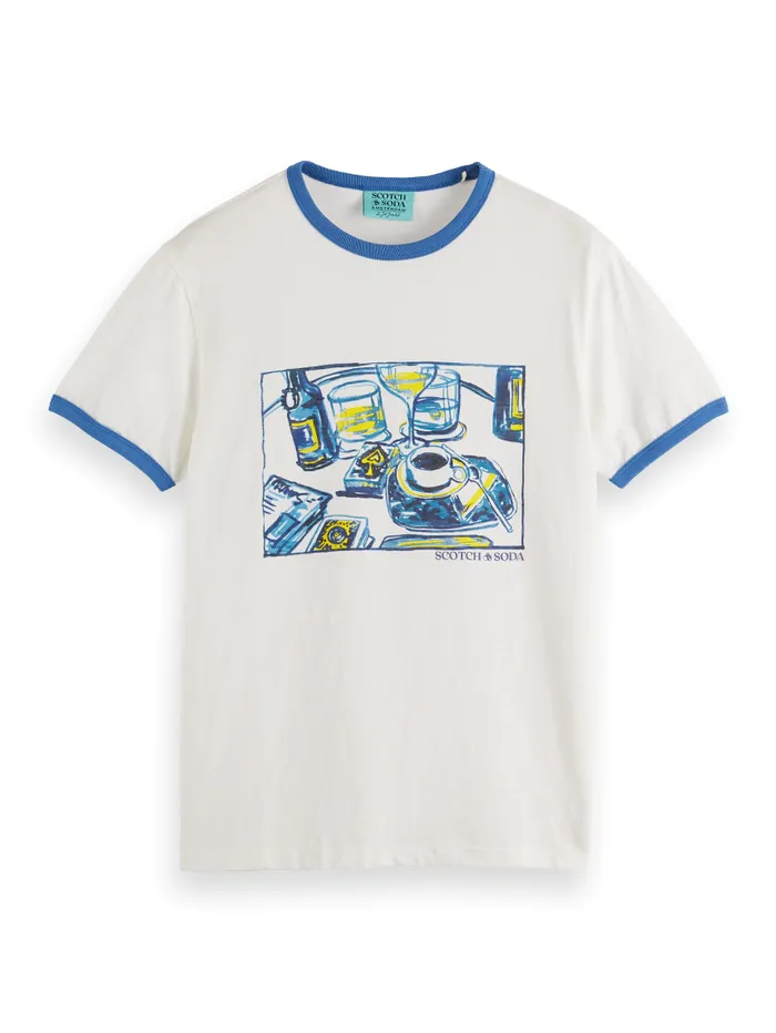 JOE JONAS X SCOTCH SODA RINGER TSHIRT Off White Men Scotch and Soda TShirts and Polo Shirts JOE JONAS X SCOTCH SODA RINGER TSHIRT Off White Men Scotch and Soda TShirts and Polo Shirts