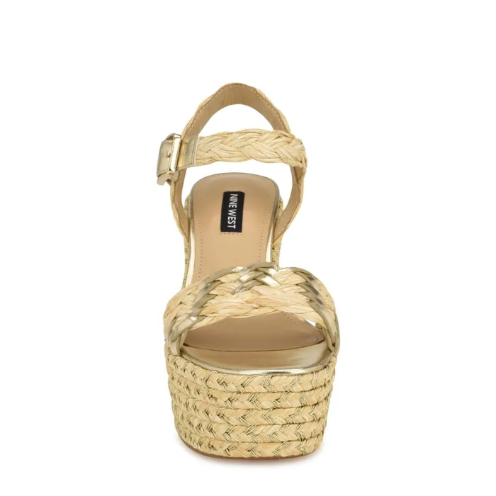 Jolane Espadrille Platform Sandals Medium Natural Women Nine West Sandals