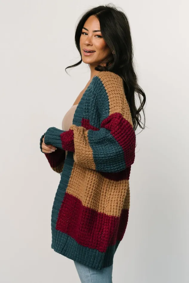 Jonah Chunky Knit Cardigan Deep Topaz Multi Women Baltic Born Cardigans Jonah Chunky Knit Cardigan Deep Topaz Multi Women Baltic Born Cardigans