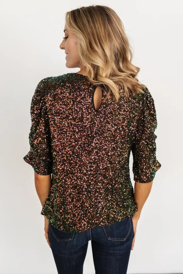Joplin Sequin Top Black Multi Women Baltic Born Blouses Shirts Joplin Sequin Top Black Multi Women Baltic Born Blouses Shirts