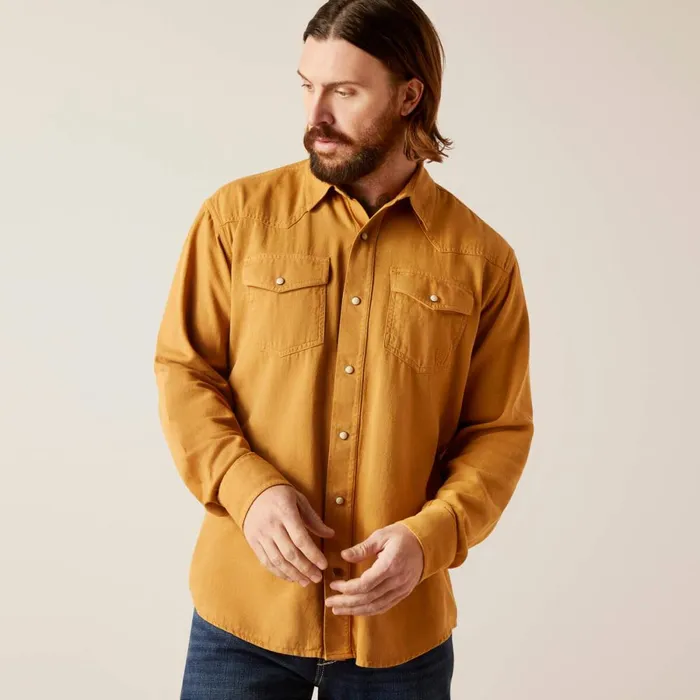 Jurlington Retro Fit Shirt Comb Honey Men Ariat Button Down Shirts