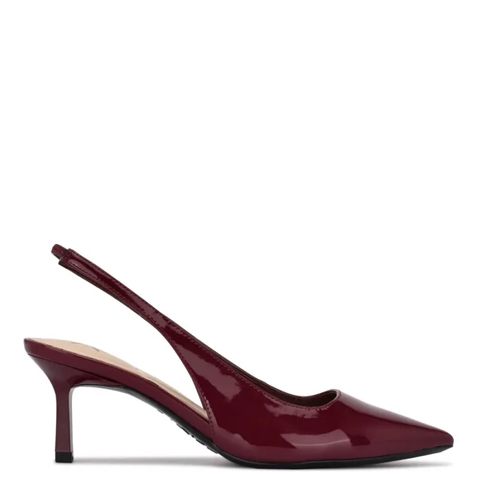 Kately 92159 Slingback Pumps Plum Patent Women Nine West Slingbacks