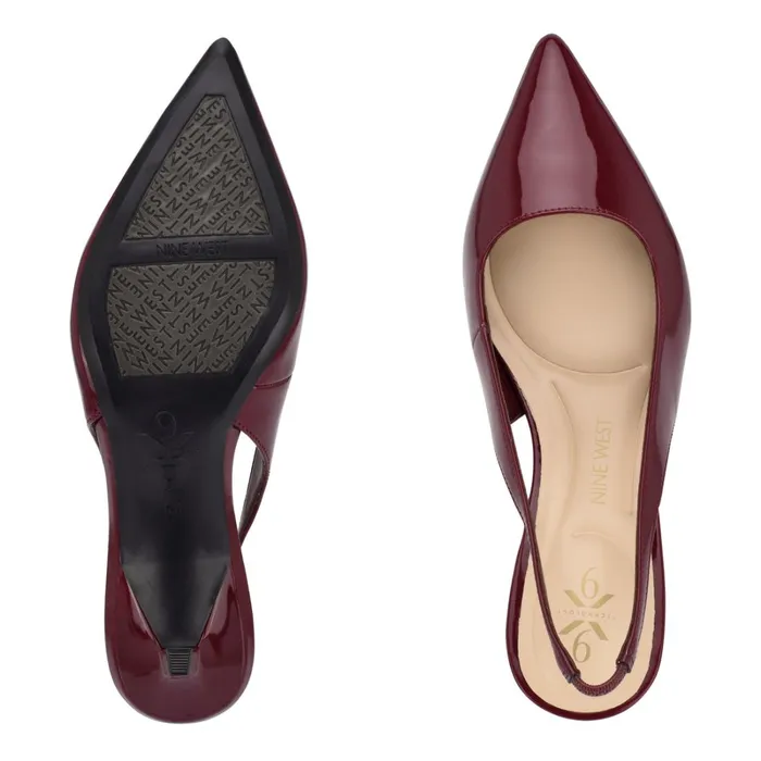 Kately 92159 Slingback Pumps Plum Patent Women Nine West Slingbacks Kately 92159 Slingback Pumps Plum Patent Women Nine West Slingbacks