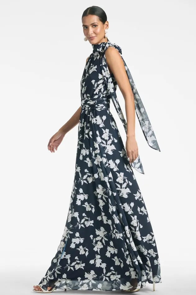 Kayla Gown 8211 Navy Venetia Petal Women Sachin and Babi Boho