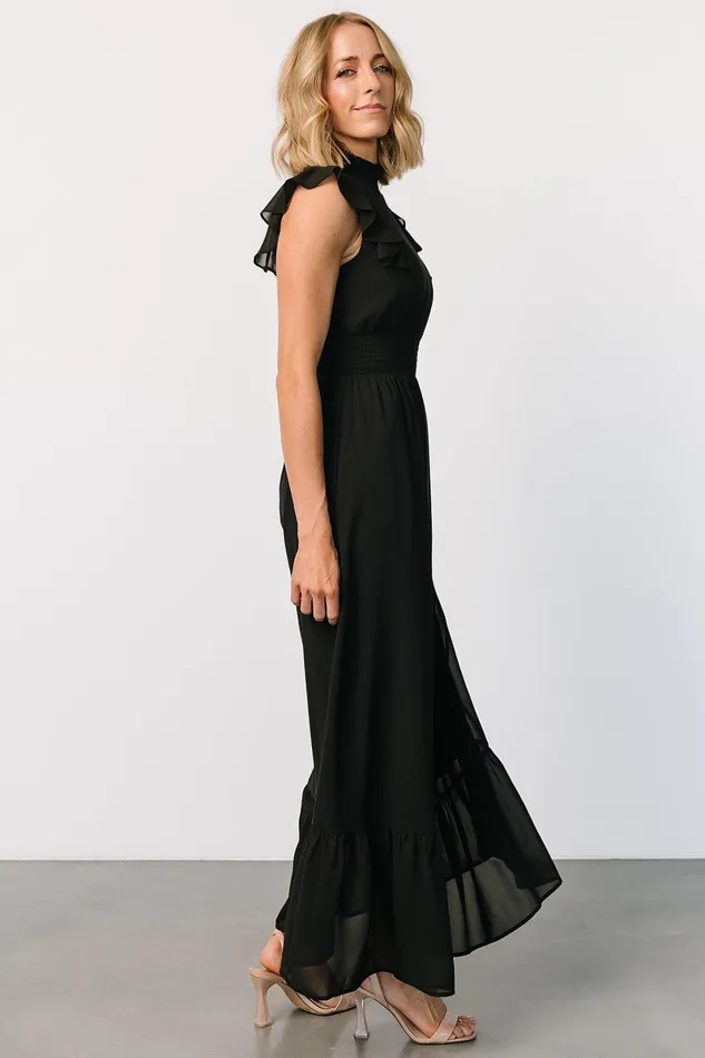 Kearny Ruffle Maxi Dress Black Women Baltic Born Maxi Dresses Kearny Ruffle Maxi Dress Black Women Baltic Born Maxi Dresses