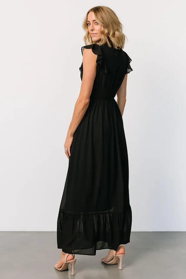 Kearny Ruffle Maxi Dress Black Women Baltic Born Maxi Dresses Kearny Ruffle Maxi Dress Black Women Baltic Born Maxi Dresses