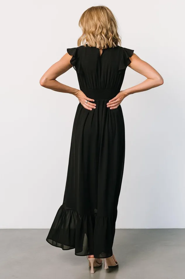 Kearny Ruffle Maxi Dress Black Women Baltic Born Maxi Dresses Kearny Ruffle Maxi Dress Black Women Baltic Born Maxi Dresses
