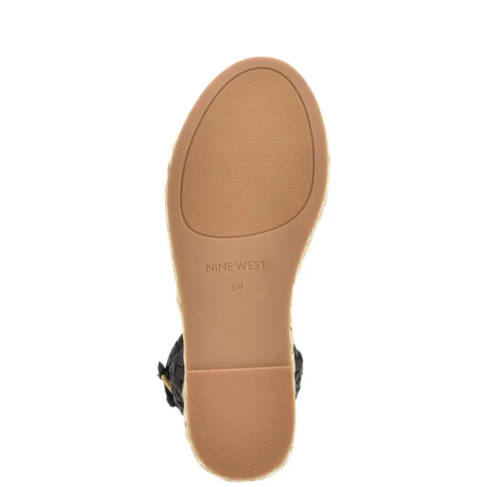 Keily Espadrille Wedge Sandals Black Women Nine West Wedges