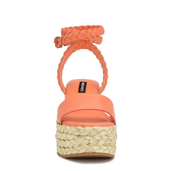 Keily Espadrille Wedge Sandals Orange Women Nine West Wedges